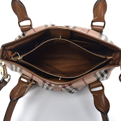 Burberry Haymarket Check Small Northfield Tote Mid Camel 5 of 14