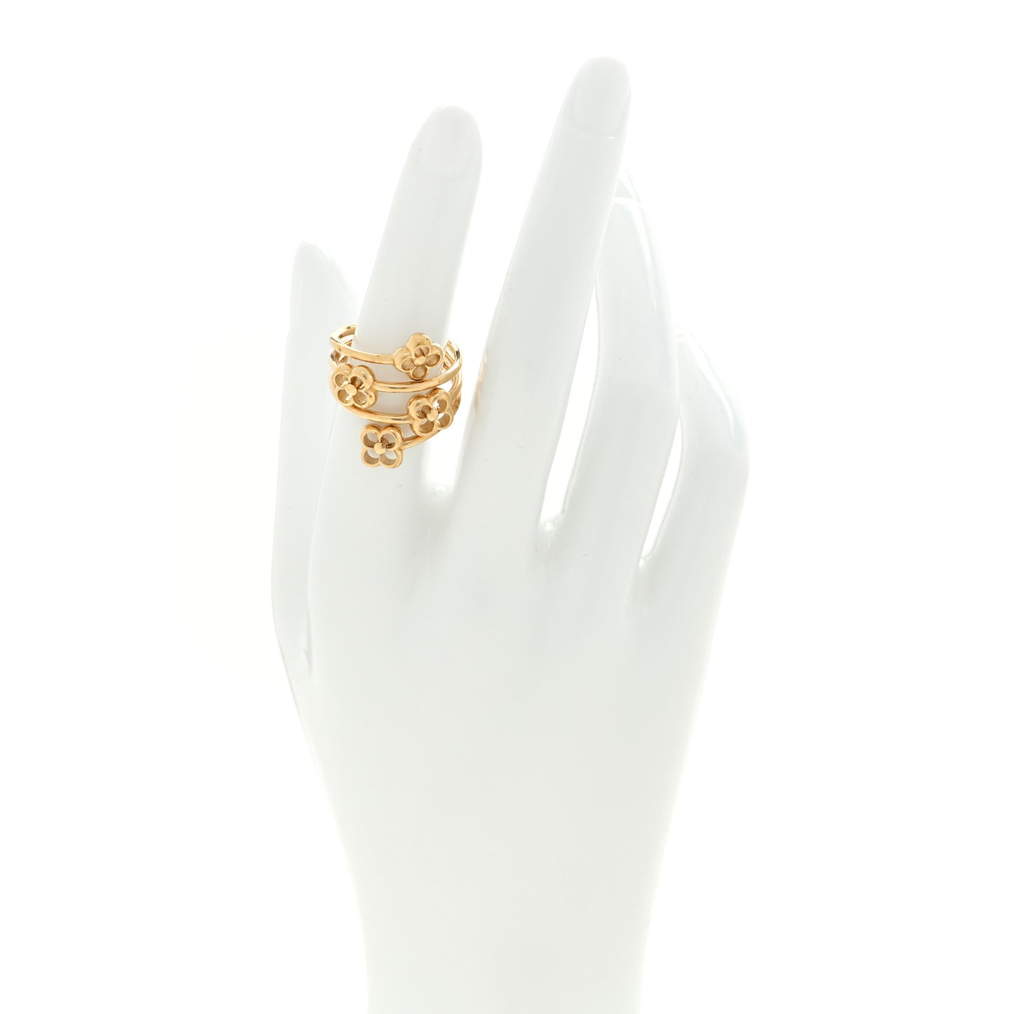 Flower Full Ring L 53 6.5 Gold