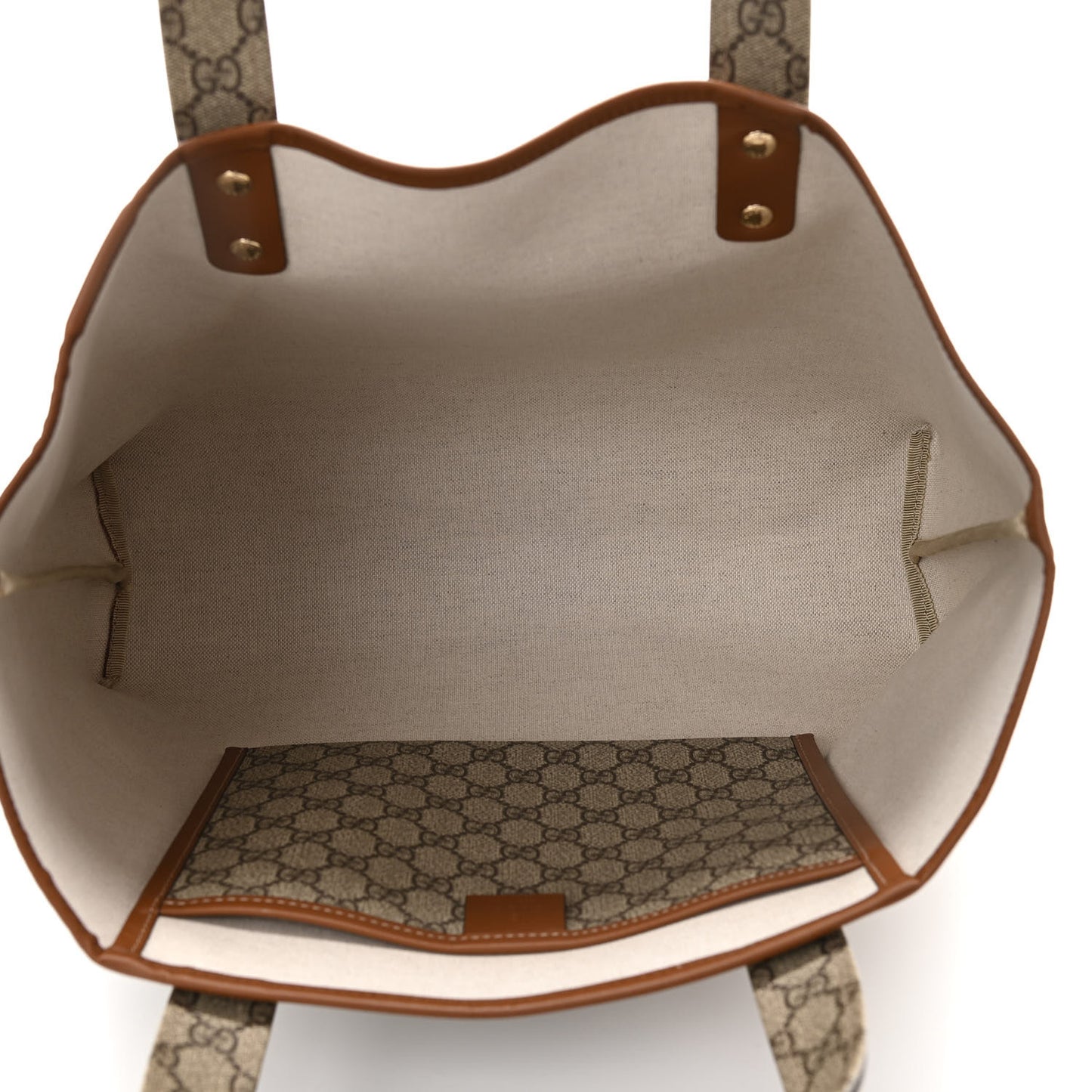 GG Plus Monogram Medium Signature Web Loop Tote Brown