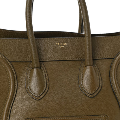 Celine Drummed Calfskin Mini Luggage Souris 8 of 13