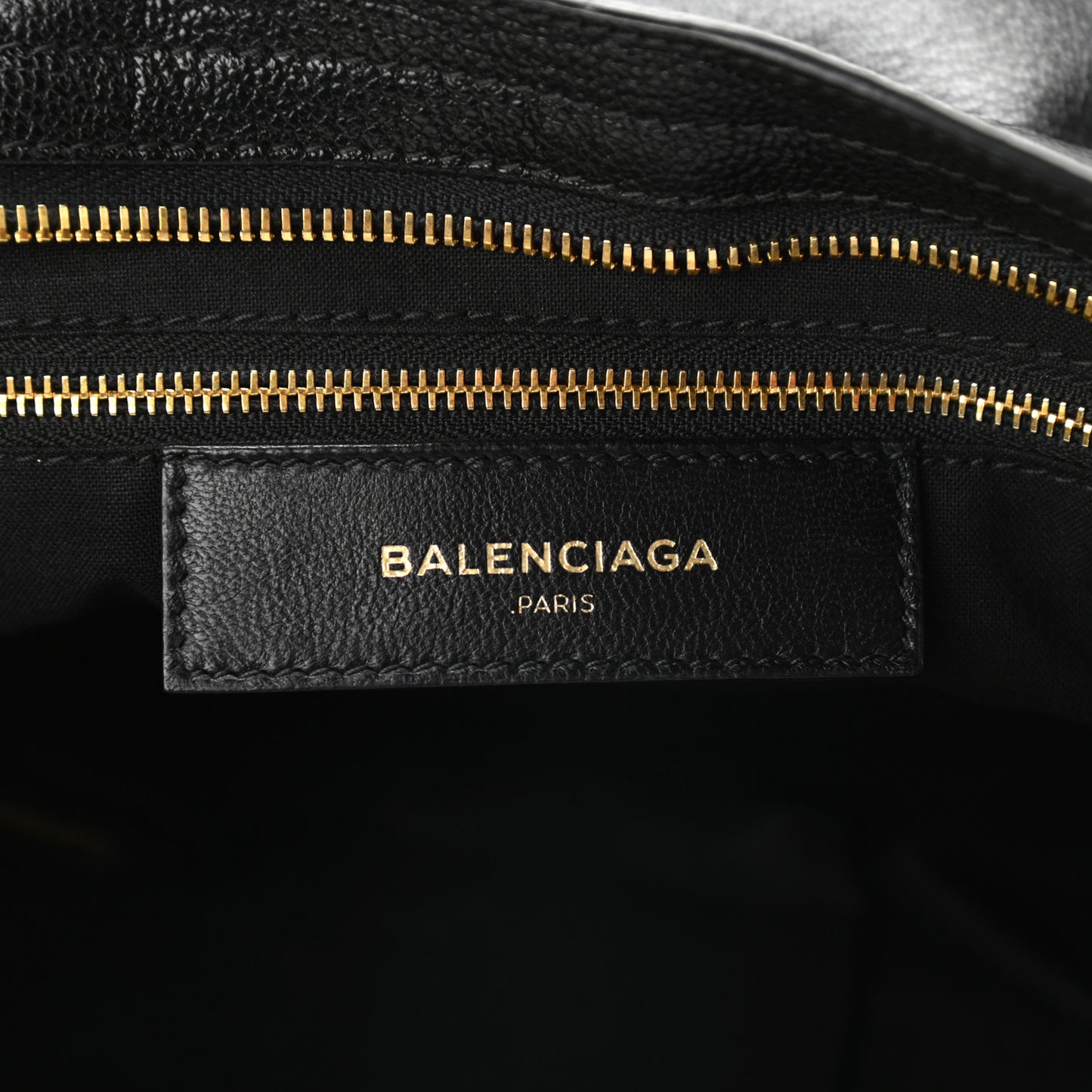 Chevre Gold Metallic Edge Hardware City Black