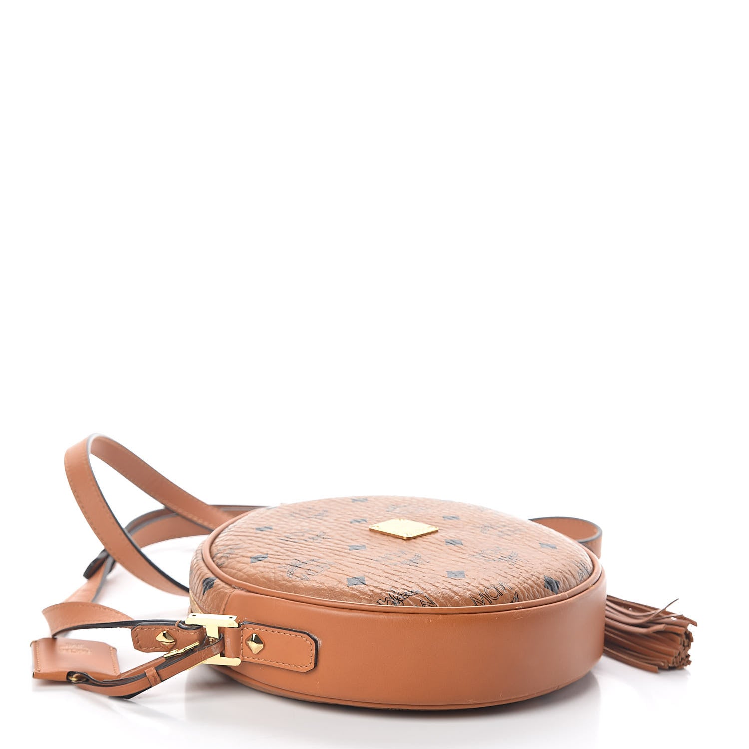 MCM Visetos Medium Heritage Tambourine Cognac 4 of 8