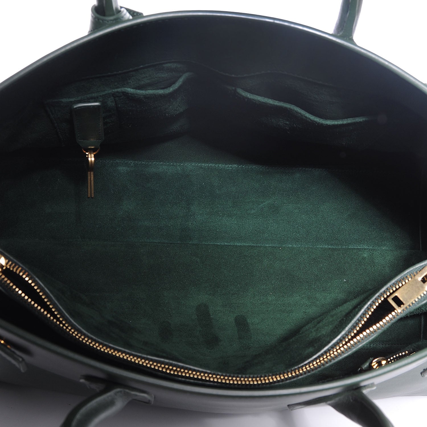 Saint Laurent Leather Large Sac de Jour Carryall Vert Anglais 6 of 7