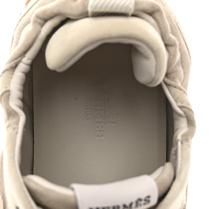 Hermes Suede Goatskin Jet Sneakers 37 Beige Esquisse Glaise 7 of 11