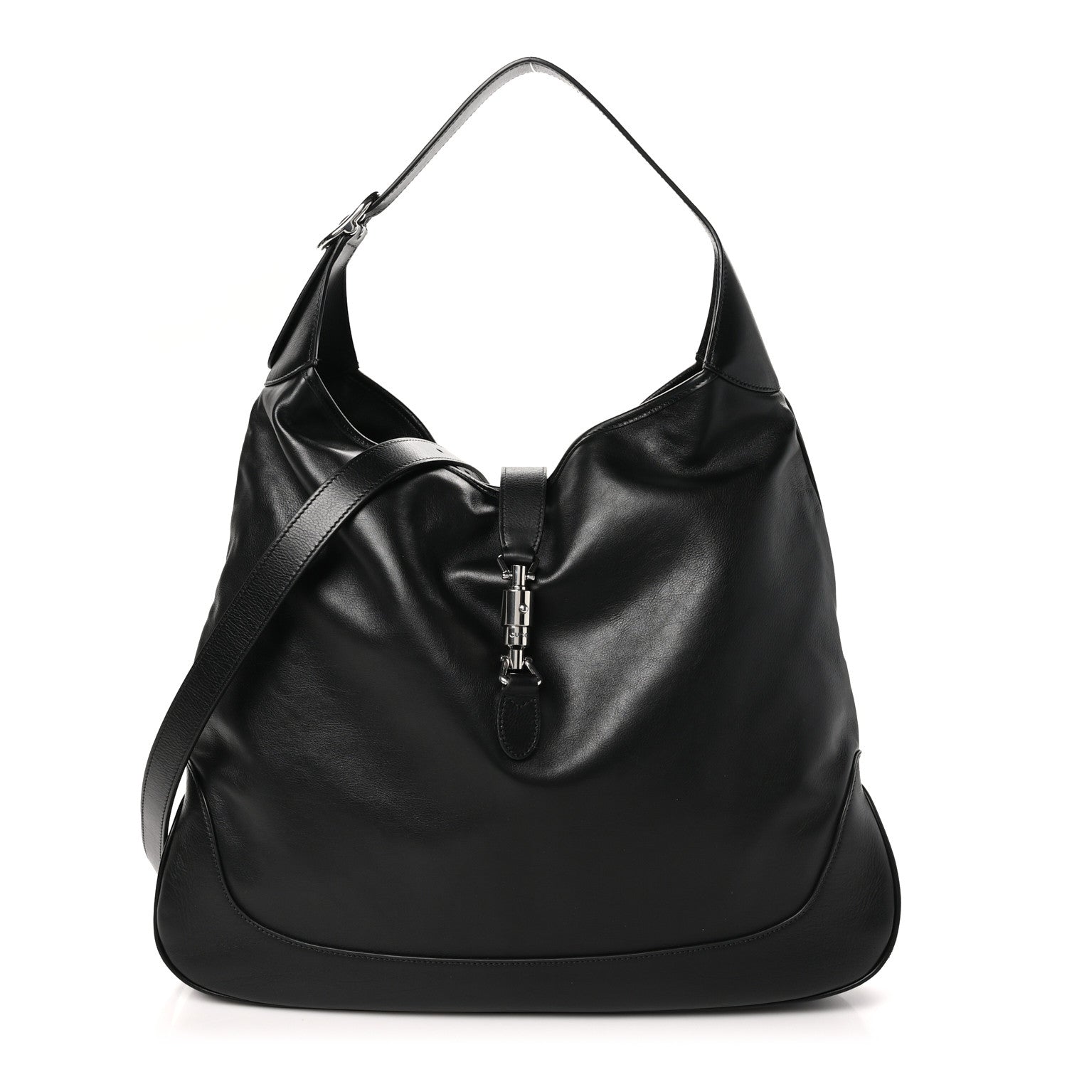 Gucci Calfskin Large Jackie 1961 Shoulder Bag Black 1 of 9