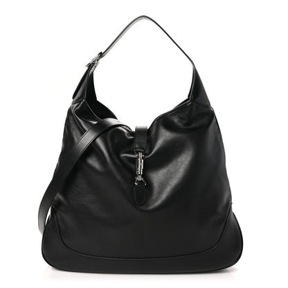 Gucci Calfskin Large Jackie 1961 Shoulder Bag Black 1 of 9