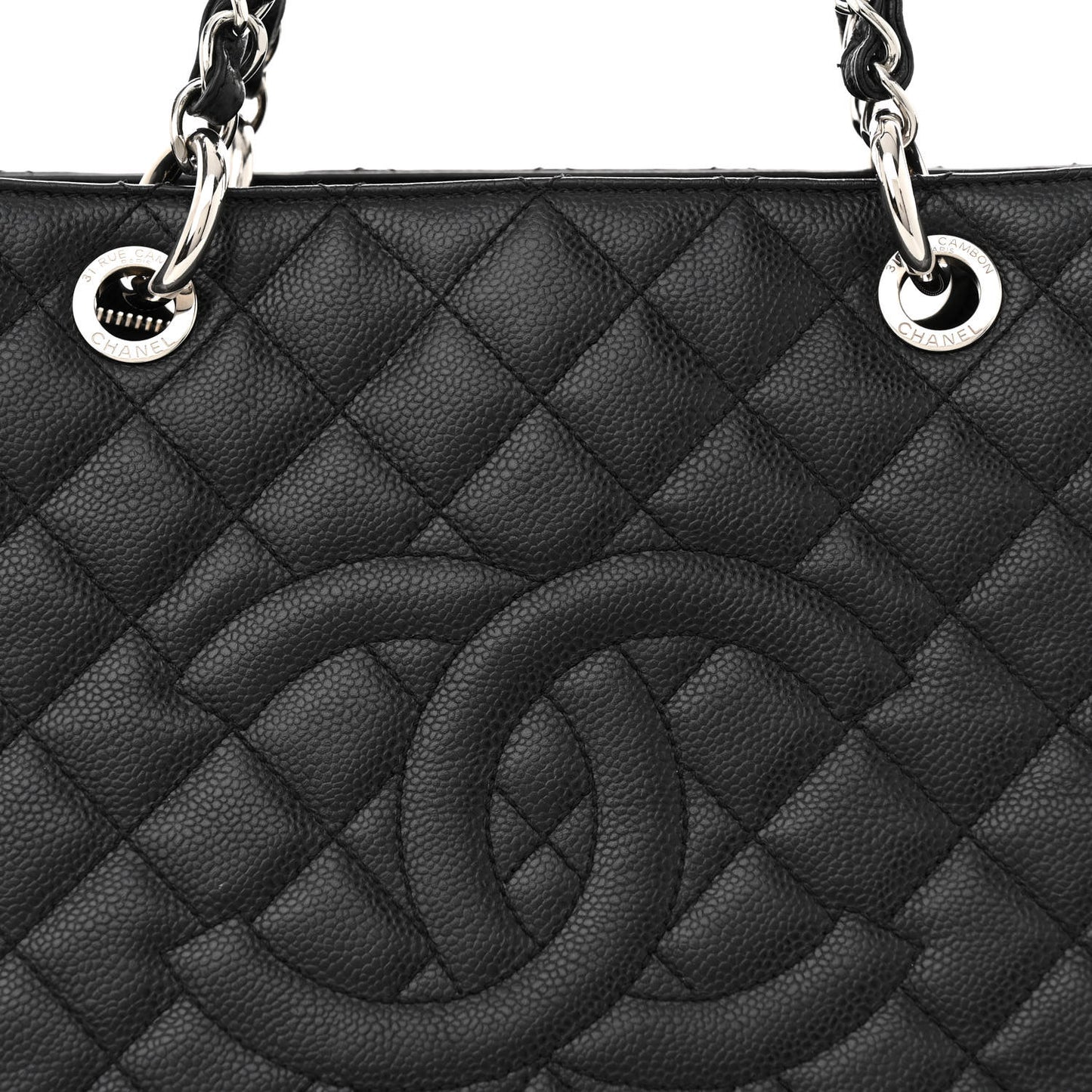 Caviar Quilted XL Grand Shopping Tote GST Black