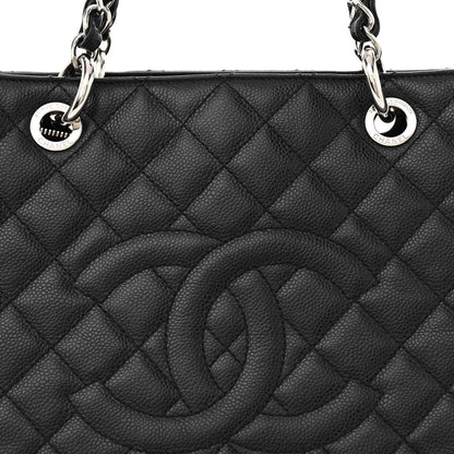 Chanel Caviar Quilted XL Grand Shopping Tote GST Black 9 of 17