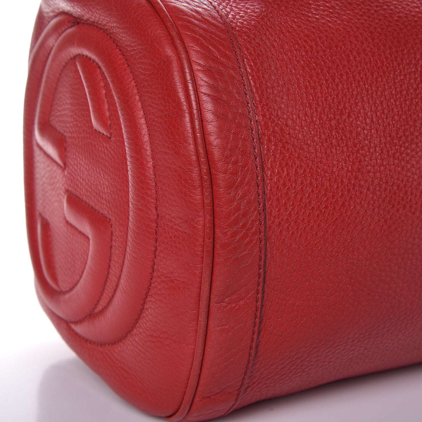 Pebbled Calfskin Medium Soho Boston Red