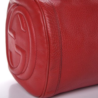 Gucci Pebbled Calfskin Medium Soho Boston Red 10 of 11