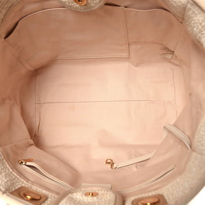 Chanel Canvas Medium Deauville Tote Light Beige 5 of 10