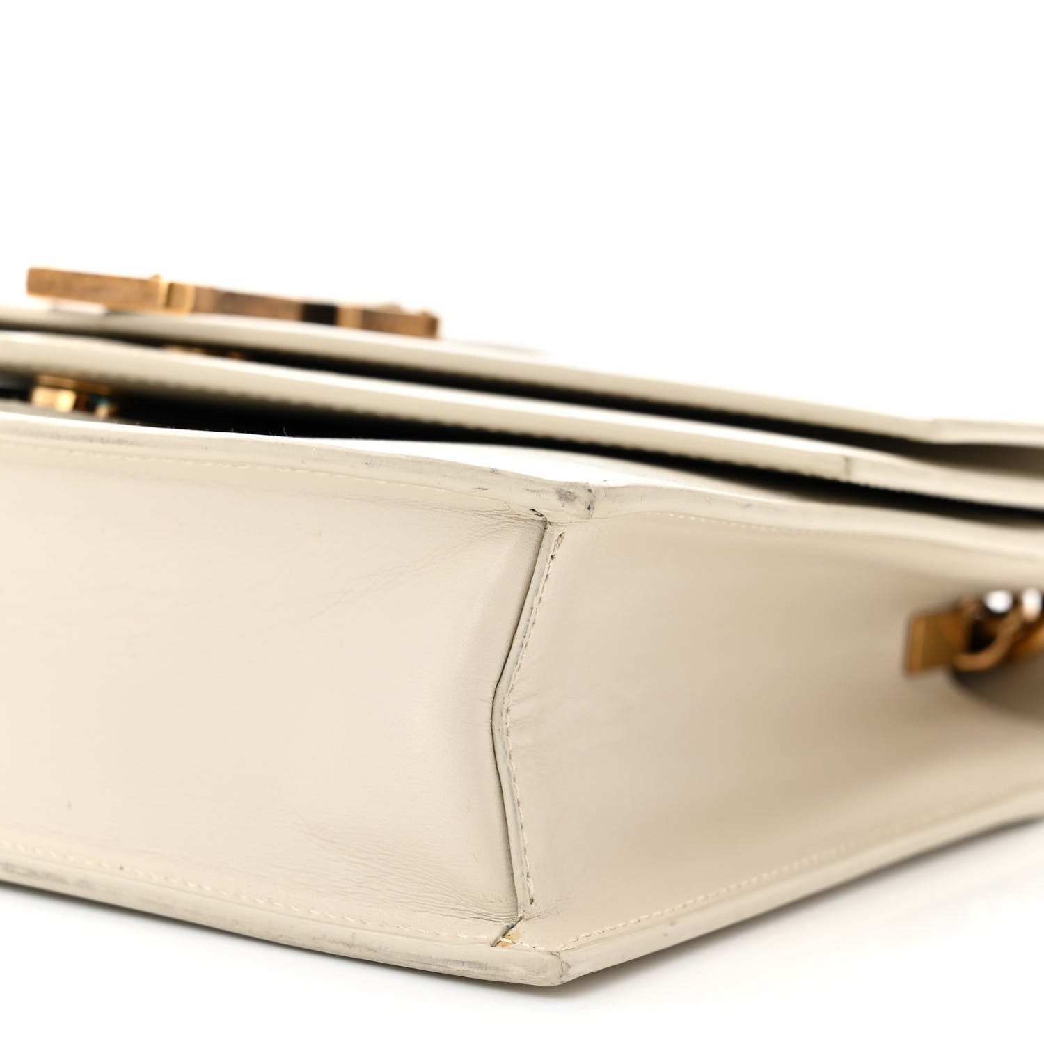 Saint Laurent Smooth Calfskin Monogram Medium Sulpice Shoulder Bag Light Natural 10 of 16