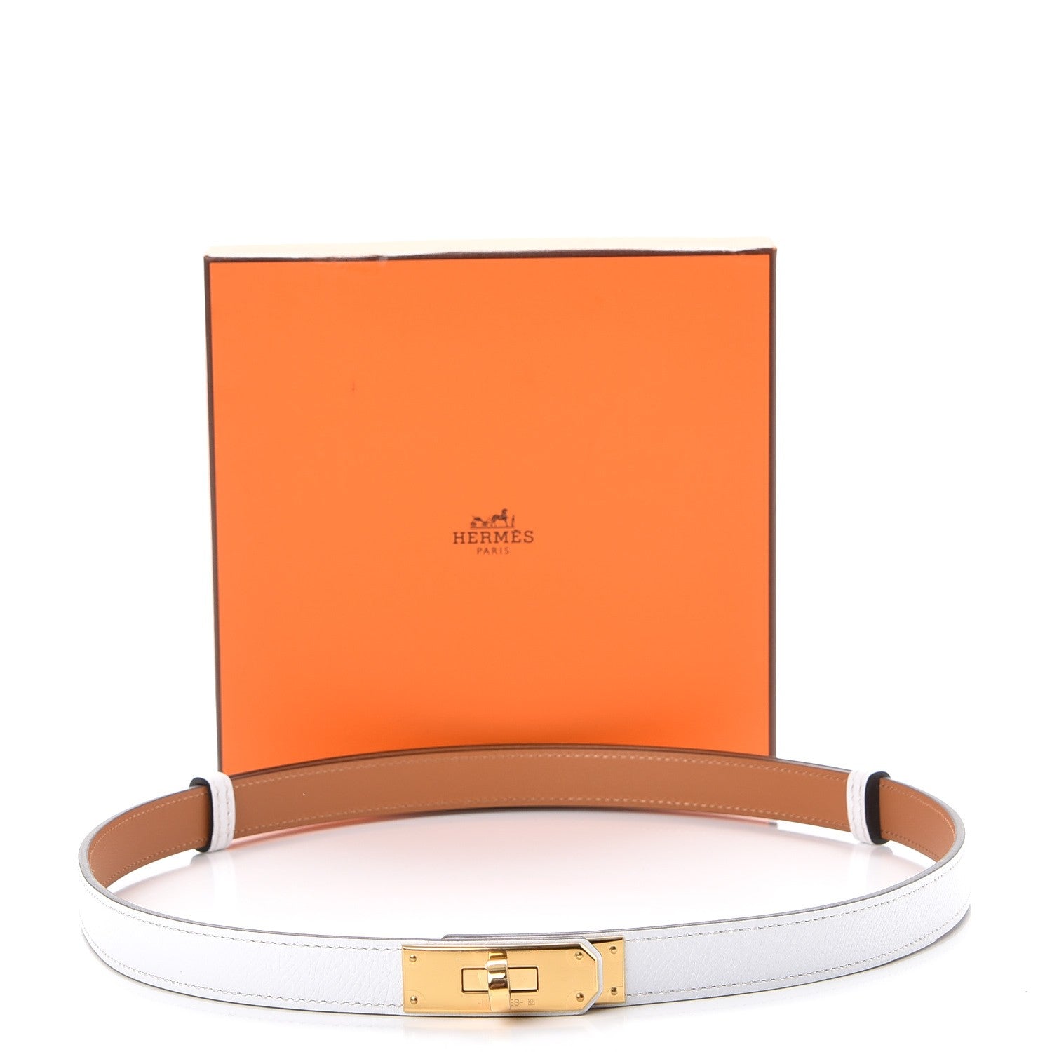 Hermes Epsom Kelly Belt White 6 of 6