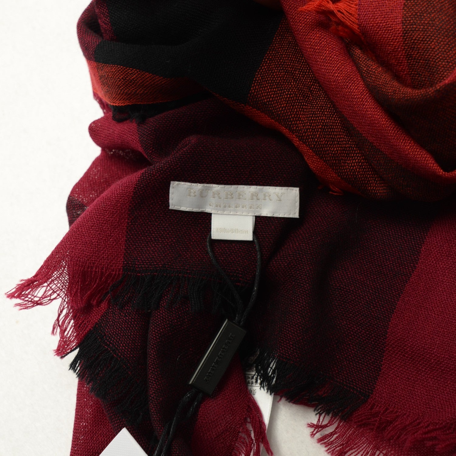 Burberry Merino Wool Mega Check Scarf Bright Russet 7 of 7