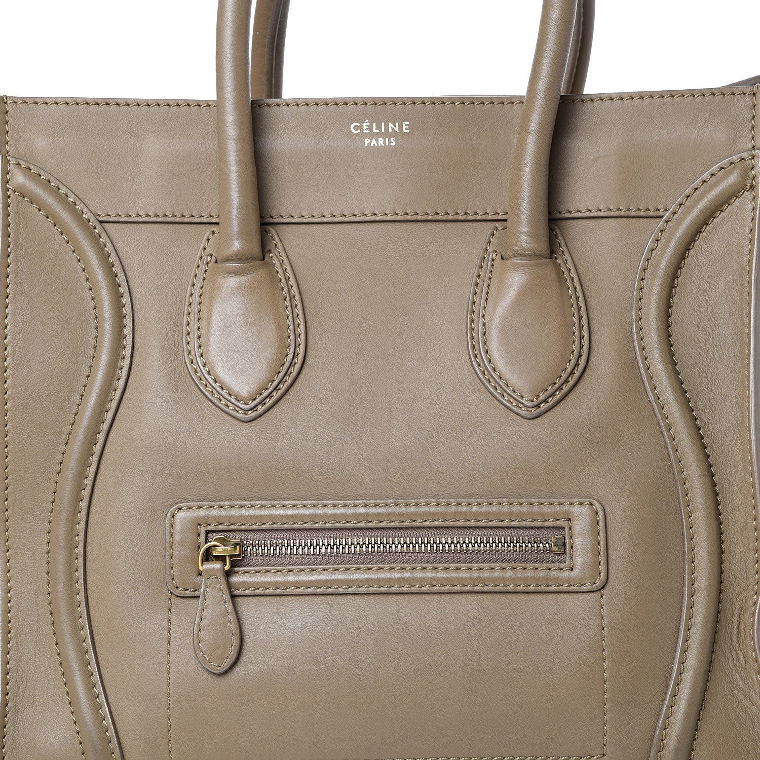 Celine Smooth Calfskin Mini Luggage Dune 8 of 17