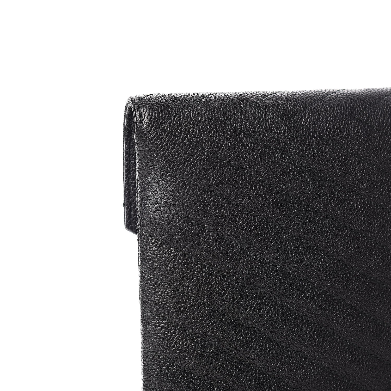 Chanel Calfskin Chevron Quilted Small Envelope Clutch Black 8 of 9