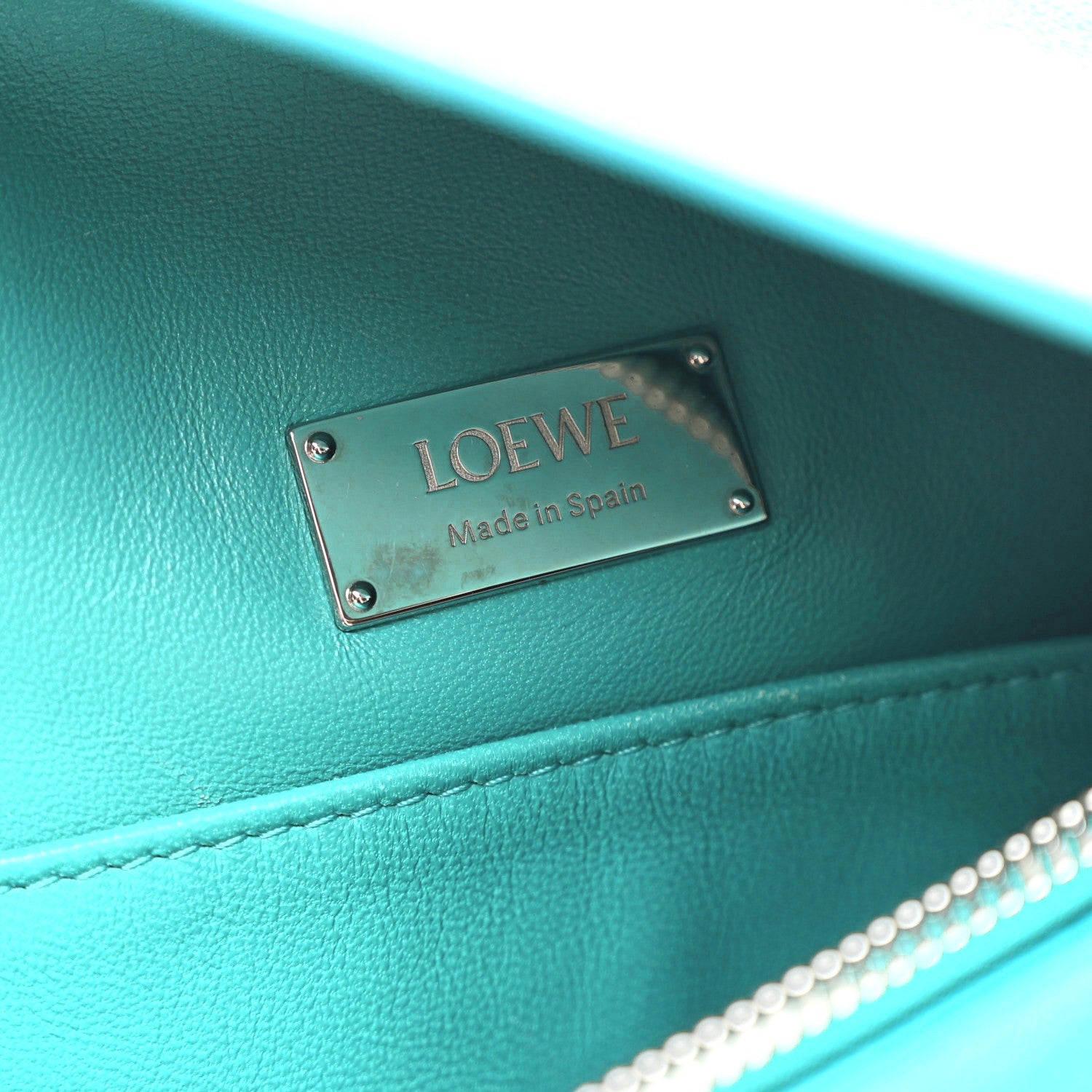 Loewe Nappa Lambskin Small Featherlight Puzzle Bag Aquamarine