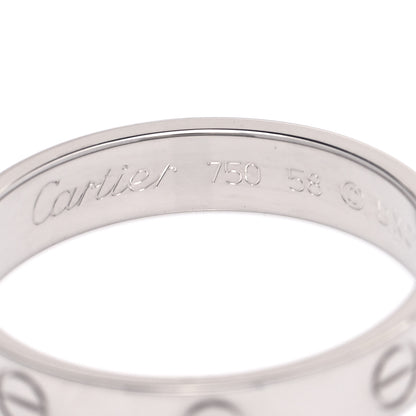 Cartier 18K White Gold 3.5mm LOVE Wedding Band Ring 58 8.5 4 of 4