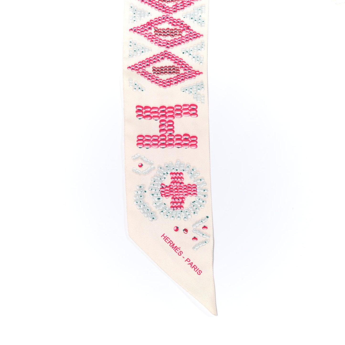 Silk Kelly En Perles Twilly Creme Framboise