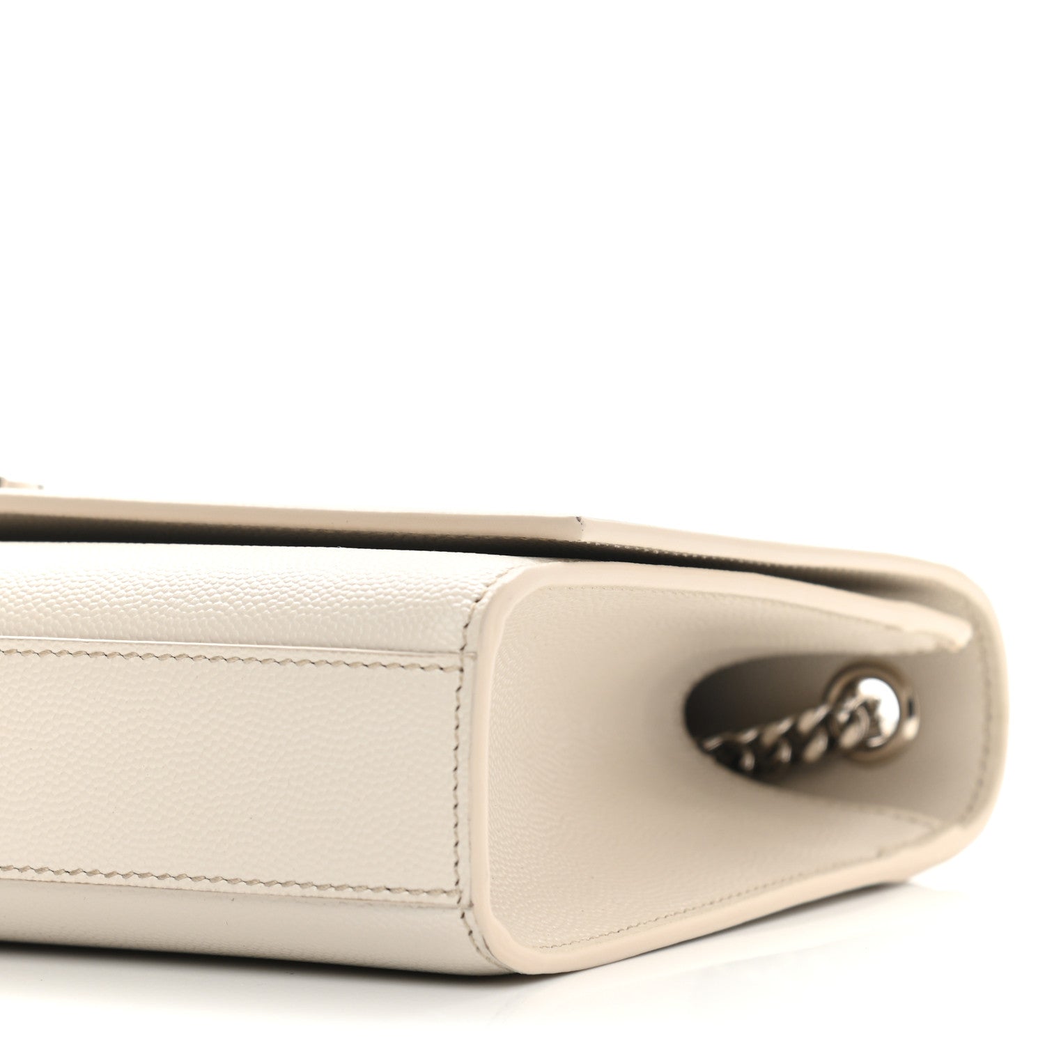 Saint Laurent Grain De Poudre Medium Classic Monogram Kate Satchel Icy White 10 of 13