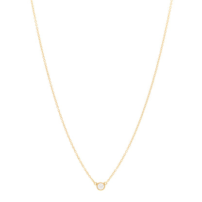Tiffany 18K Yellow Gold Diamond .17ct Elsa Peretti Diamonds by the Yard Pendant Necklace 1 of 4