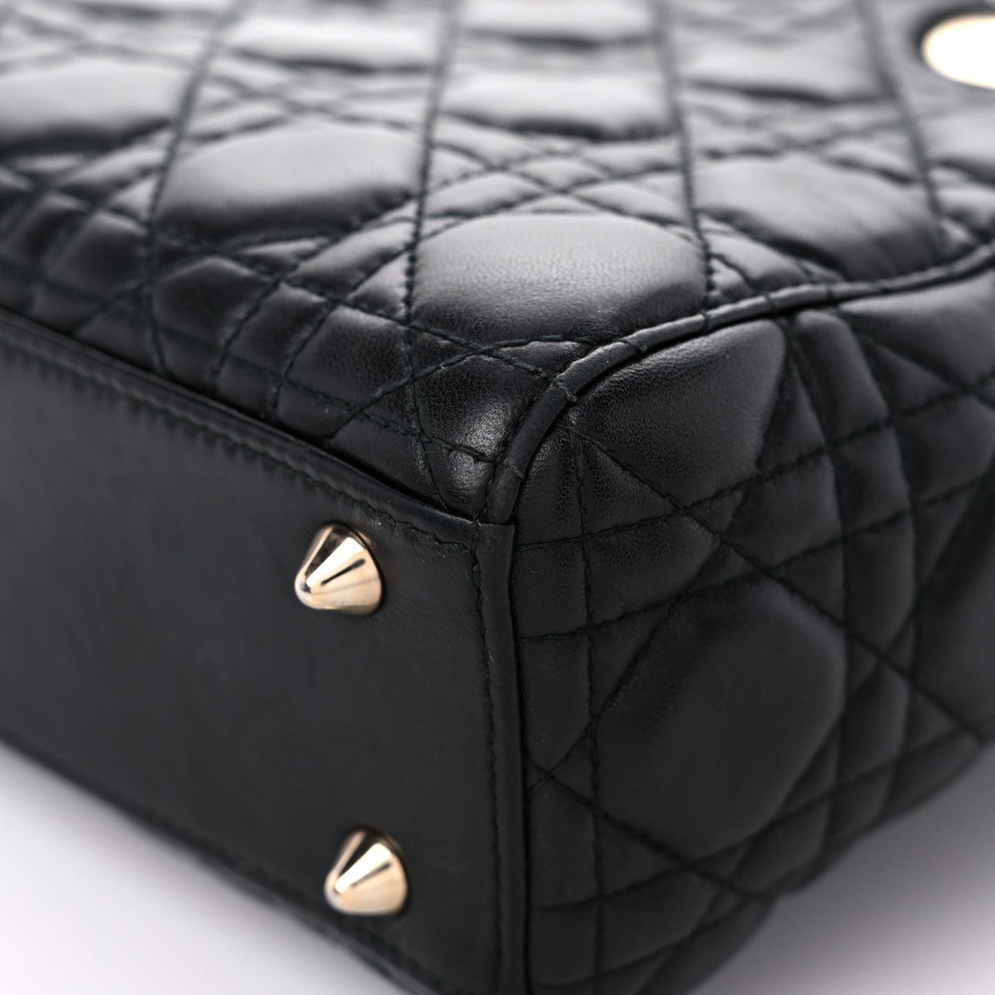 Lambskin Cannage Small Lucky Badges My Lady Dior Black