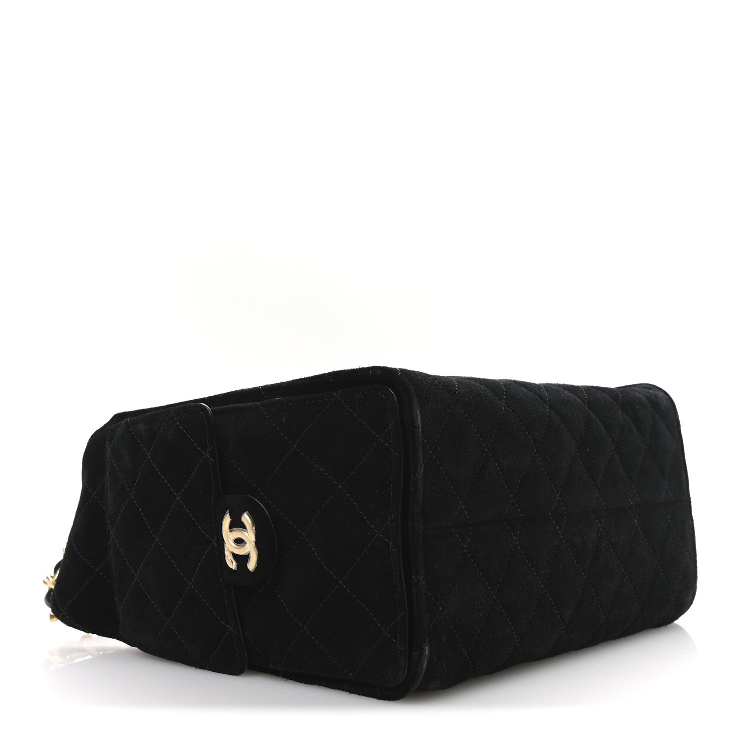 Chanel Suede Quilted Small Chanel 25 Handbag Black 4 of 11