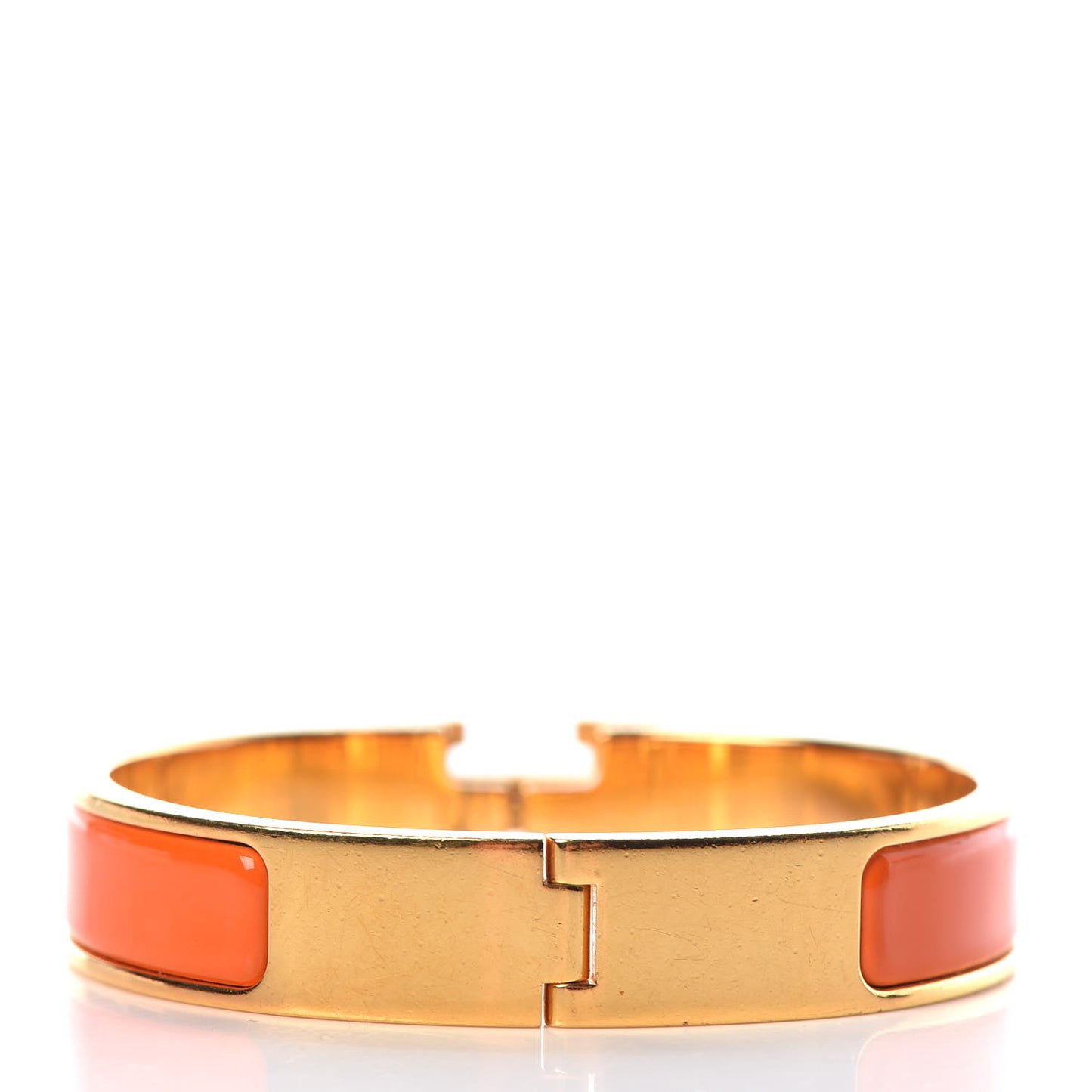 Enamel Narrow Clic Clac H Bracelet PM Orange