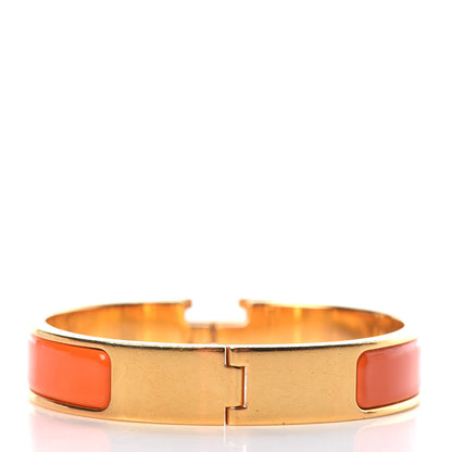 Hermes Enamel Narrow Clic Clac H Bracelet PM Orange 3 of 4