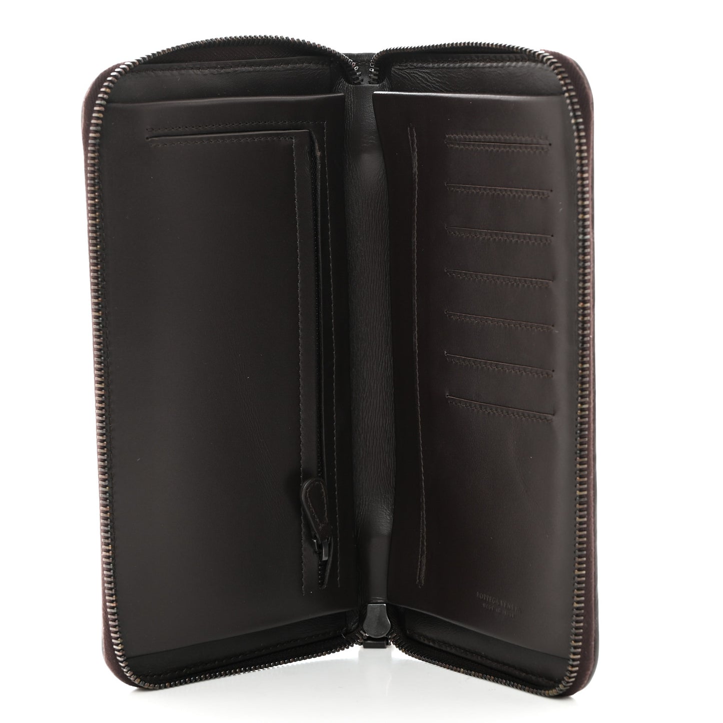 Nappa Intrecciato VN Travel Organizer Wallet Ebano