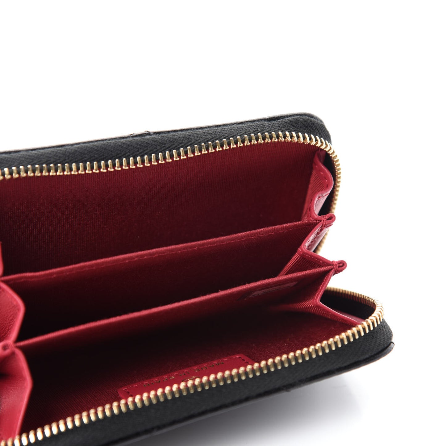 Lambskin Quilted Chanel 19 Zip Around Coin Purse Wallet Black