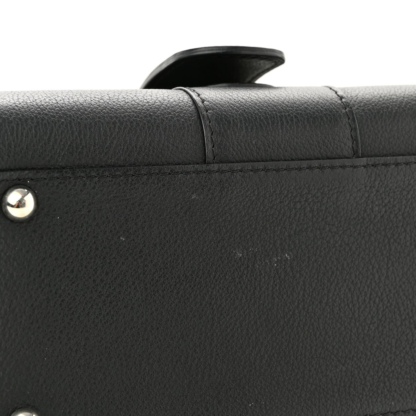 Grained Calfskin Mini Brillant Satchel Black