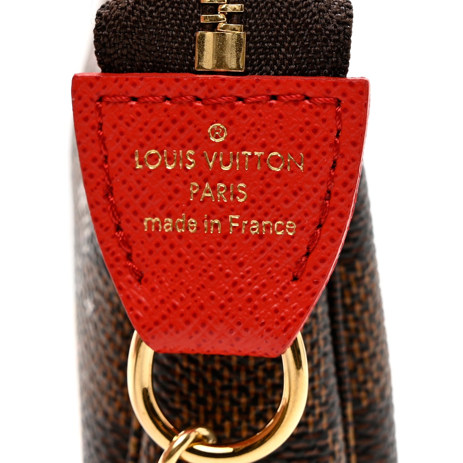 Louis Vuitton Damier Ebene 2019 Christmas Animation Mini Pochette Accessories Red 7 of 7