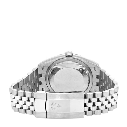 Rolex Stainless Steel 36mm Oyster Perpetual Datejust Watch Bright Black 126200 3 of 4