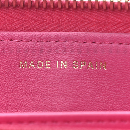 Chanel Lambskin Quilted Large Gusset Zip Around Wallet Pink 7 of 10