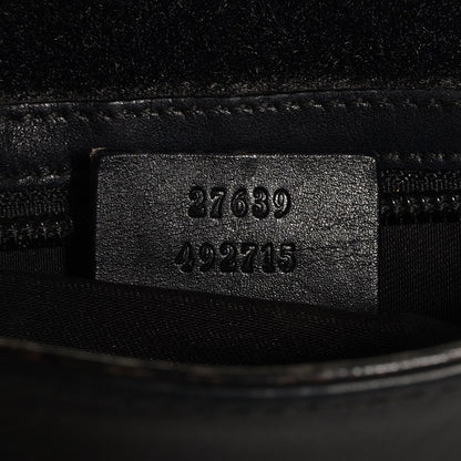 Gucci Guccissima Medium Flat Messenger Bag Black 12 of 17