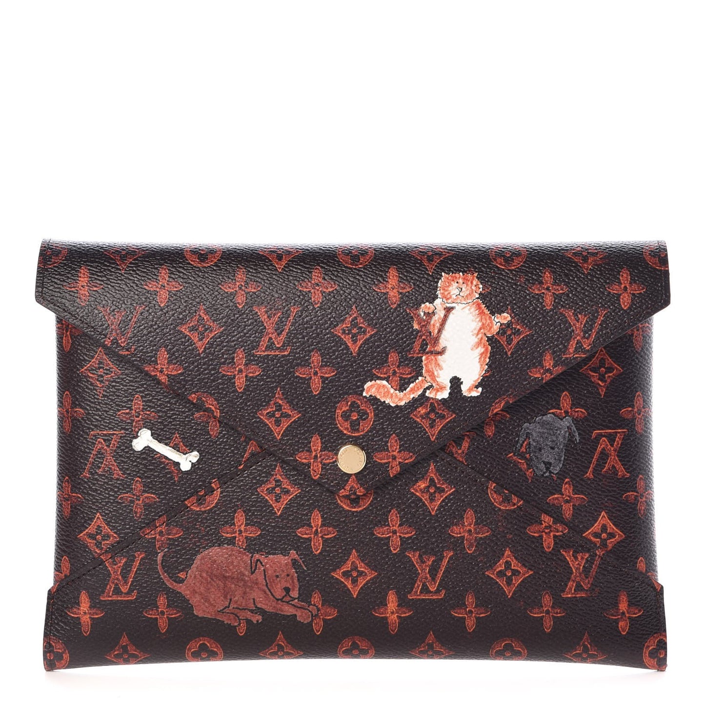 Catogram Kirigami Pochette Set Marron White Black