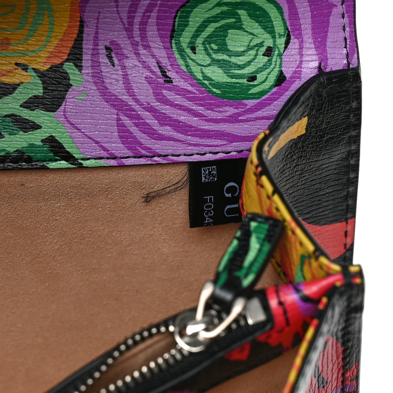 Gucci X KEN SCOTT New Shangai Calfskin Jenny Floral Print Small Dionysus Shoulder Bag Black Pink 10 of 11