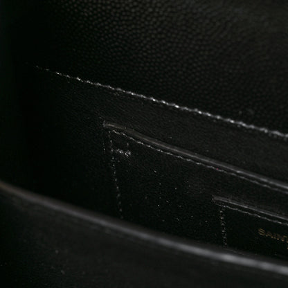 Saint Laurent Grain de Poudre Mini Classic Monogram Cassandra Top Handle Black 11 of 12