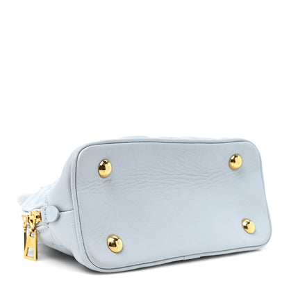 Louis Vuitton Calfskin Bubblegram Alma BB Ice Blue 4 of 10