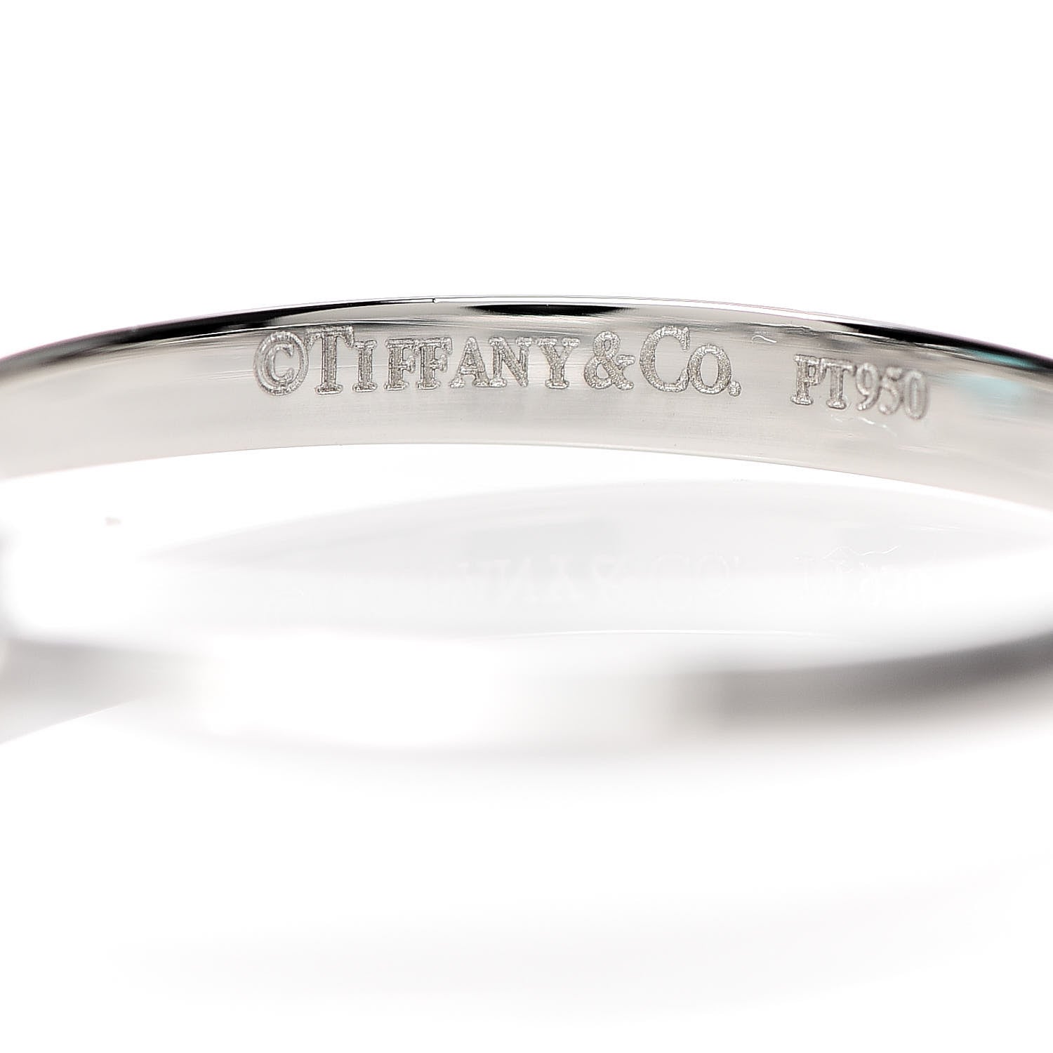 Tiffany Platinum Diamond Three Stone Milgrain Ring 52 6 5 of 5