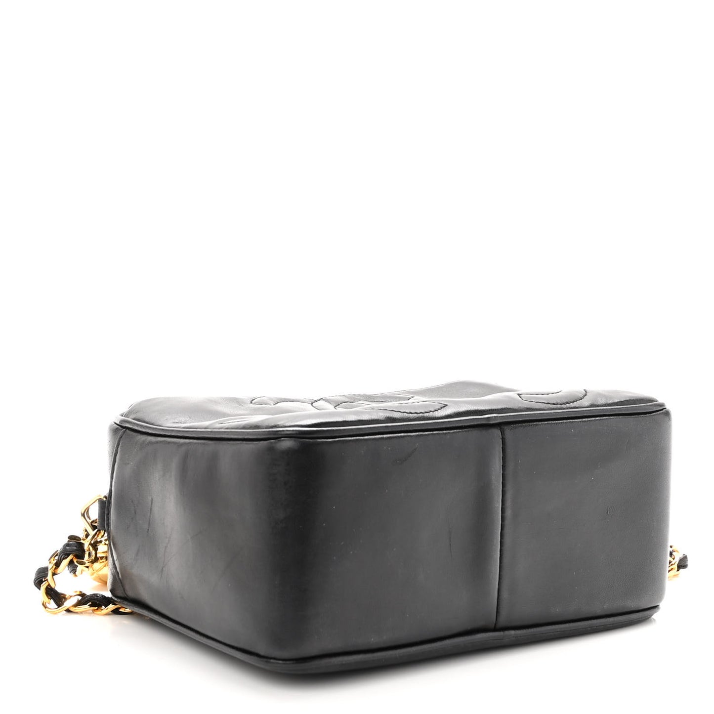 Lambskin CC Tassel Camera Case Black