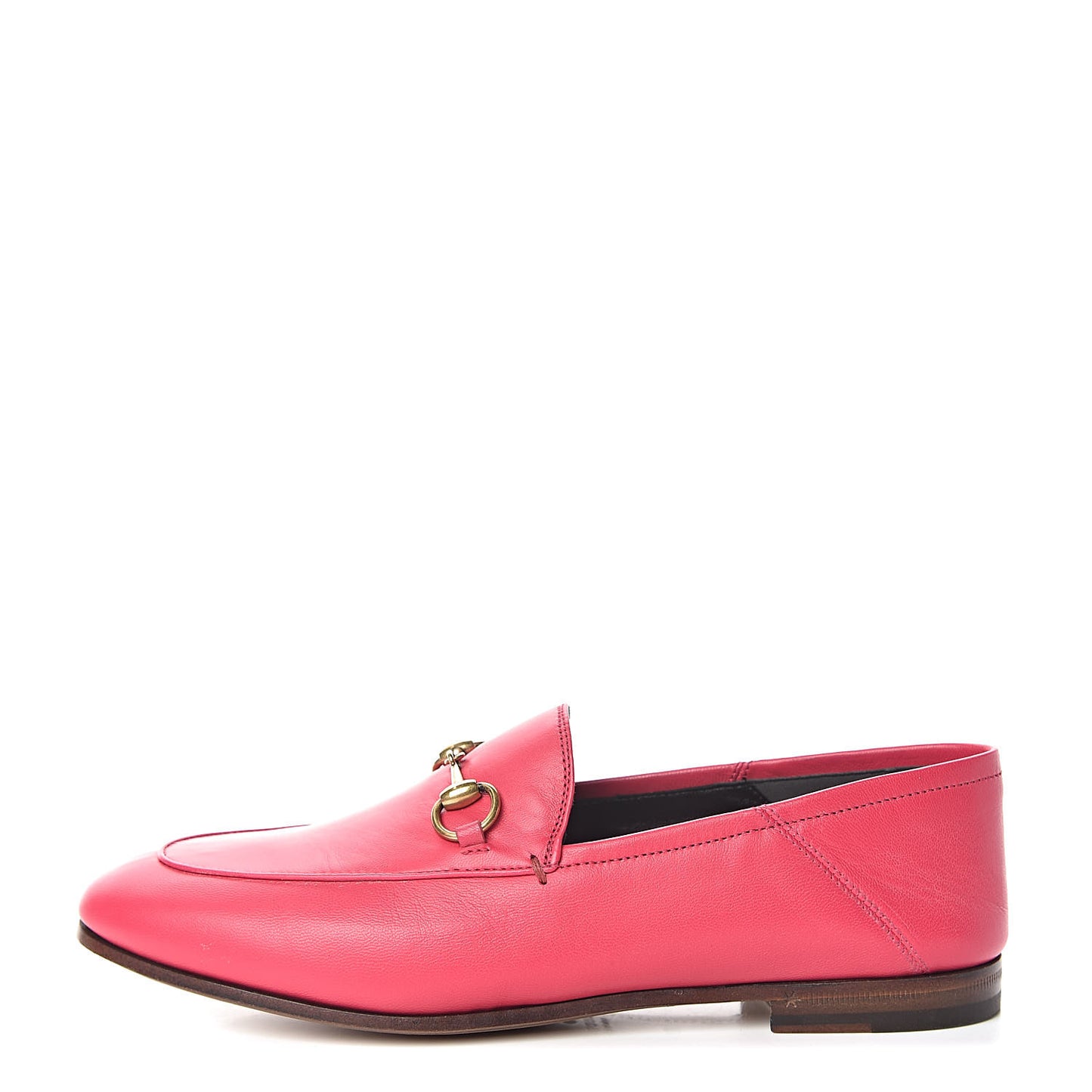 Lambskin Womens Brixton Horsebit Loafers 37 Hot Pink