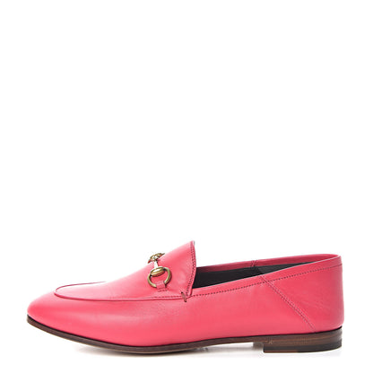 Gucci Lambskin Womens Brixton Horsebit Loafers 37 Hot Pink 1 of 9