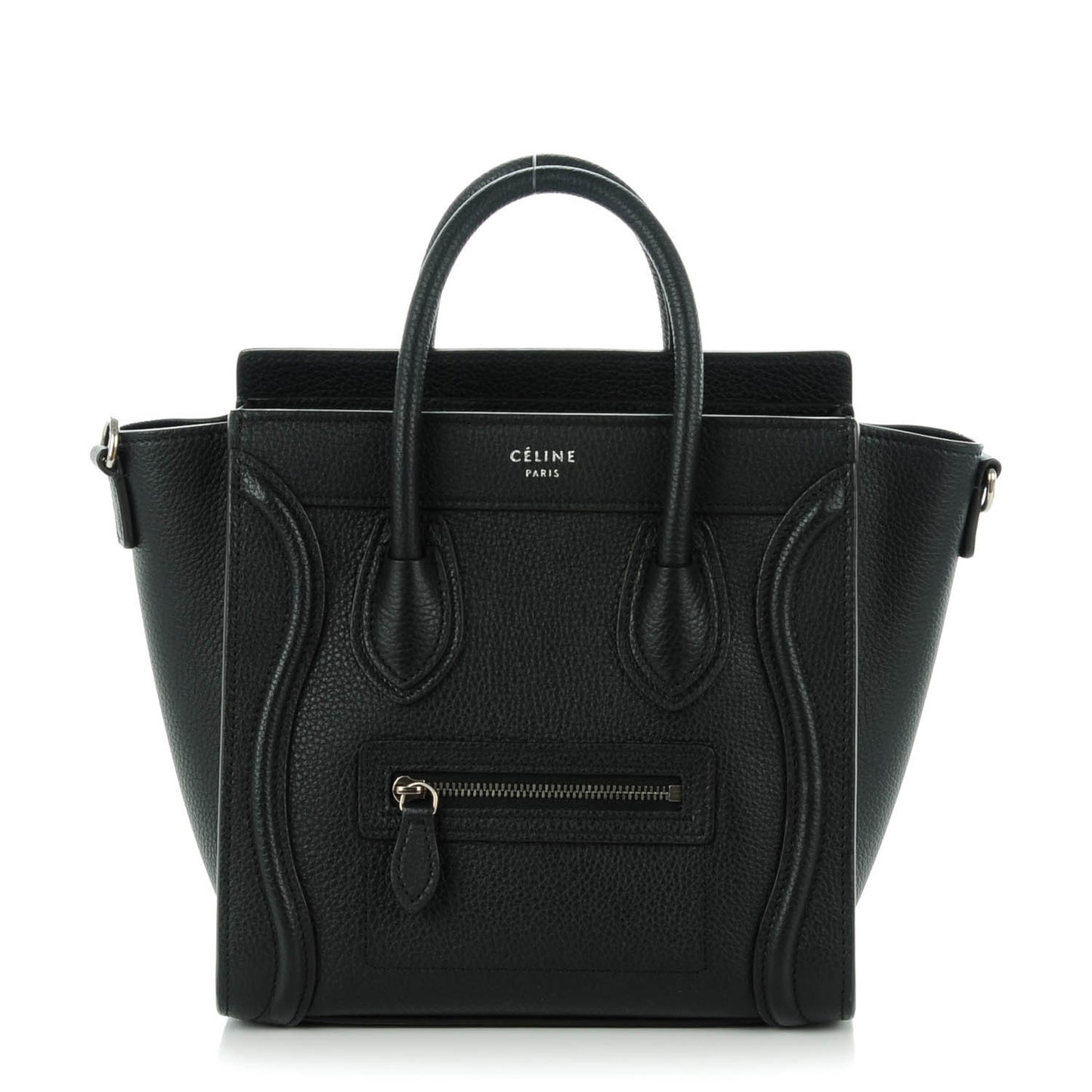 Drummed Calfskin Nano Luggage Black