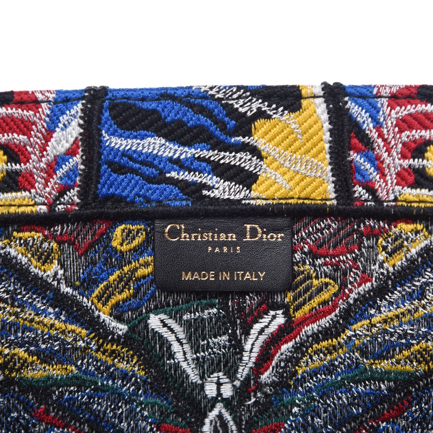 Canvas Embroidered Butterfly Book Tote Multicolor