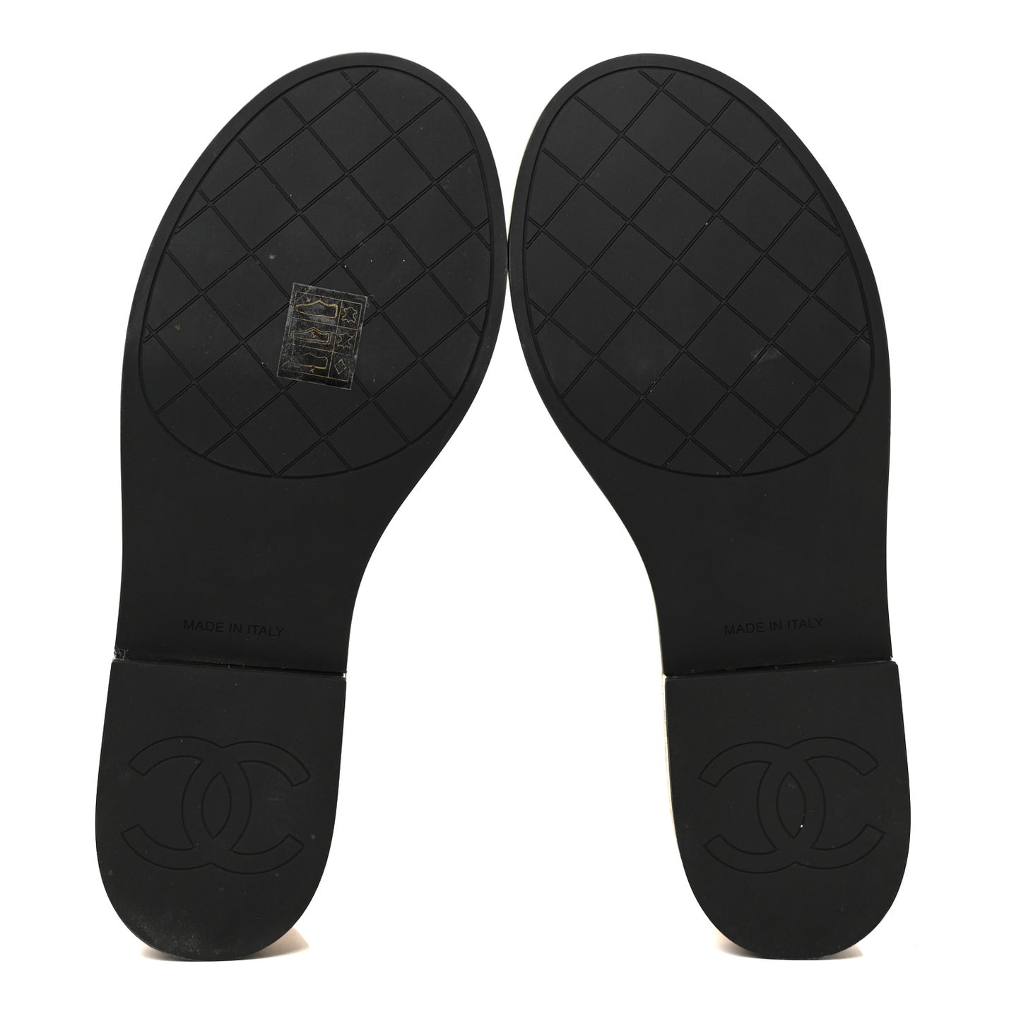 Lambskin Quilted CC Slip On Platform Sandals 38 Black