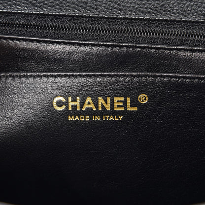 Chanel Caviar Quilted Jumbo Single Flap Black 7 of 8