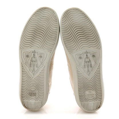 Gucci Calfskin GG Tennis Embossed Womens Ace Sneakers 39 Mystic White 6 of 10