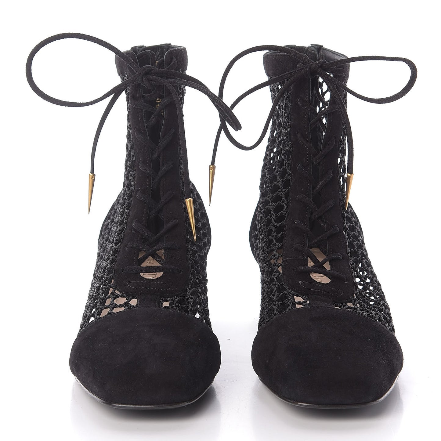 Suede Resille Naughtily-D 30mm Ankle Boots 39 Black